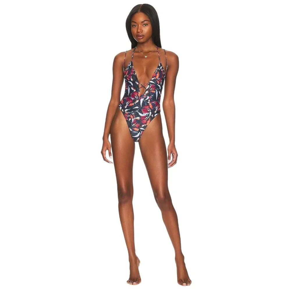 lovewave The Sakuri One Piece in Red Butterfly X-Large New Womens Swimsuit